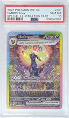 V1926: 2025: Umbreon EX: 161/131: Special illustration Rare: PSA: 10: GEM MT: 108620062